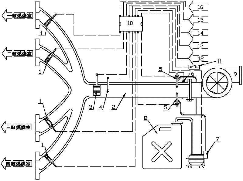 Engine intake pipe water injection system