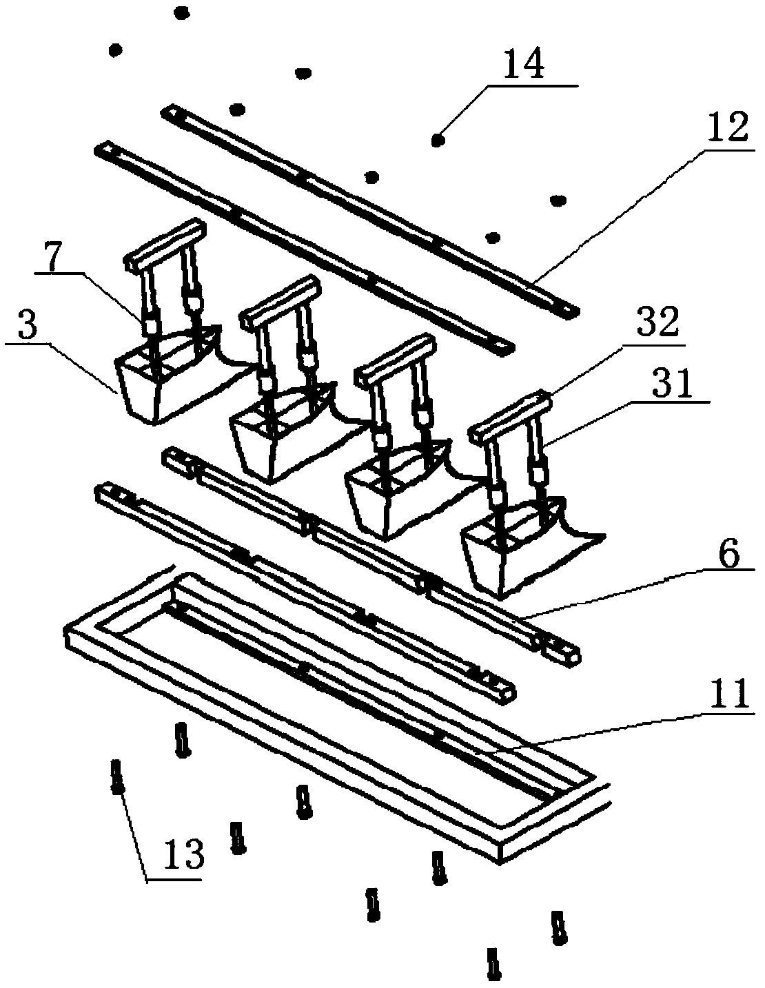 Facility vegetable planting trencher