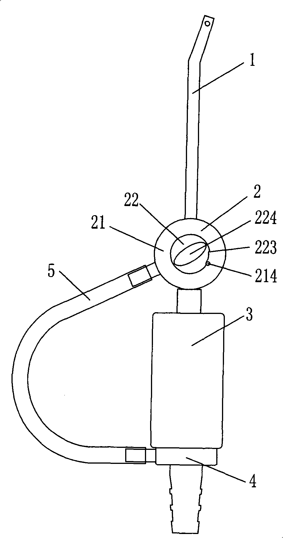 Bone powder container of teeth-planting operation with controlling valve