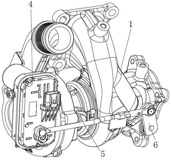 Waste gas bypass valve assembly for supercharger and vehicle
