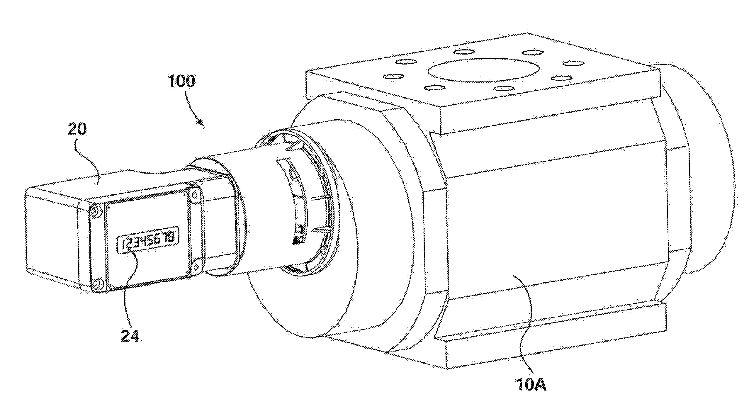 Counter module adaptor assembly for rotary gas meters