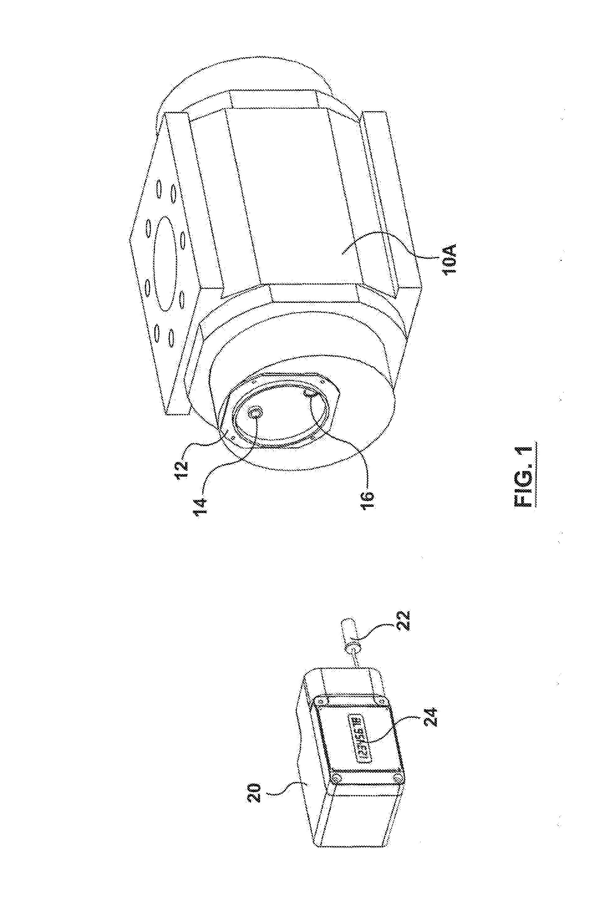 Counter module adaptor assembly for rotary gas meters