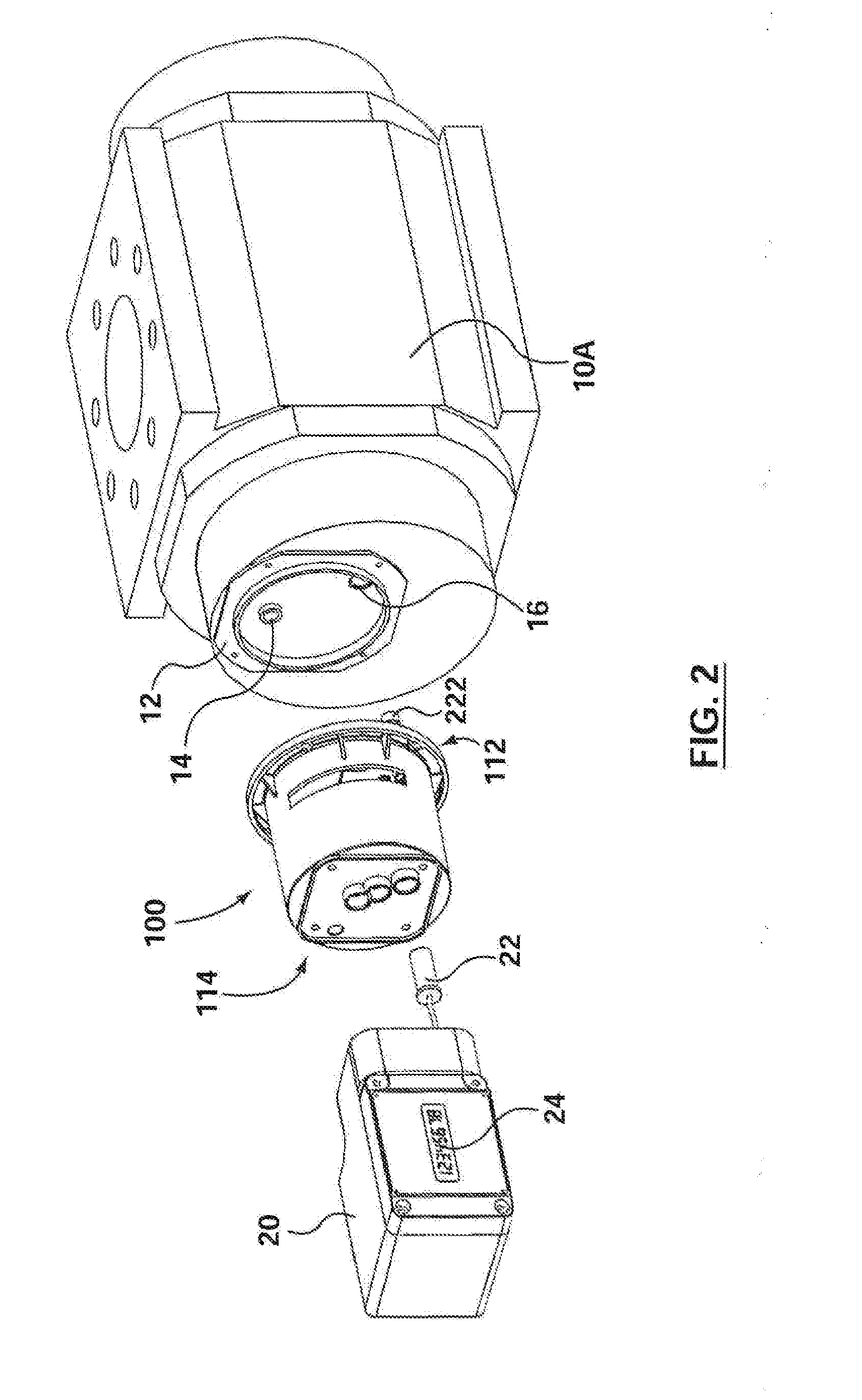 Counter module adaptor assembly for rotary gas meters