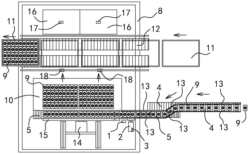 Automatic bottle packing device for hand sanitizer gel production line