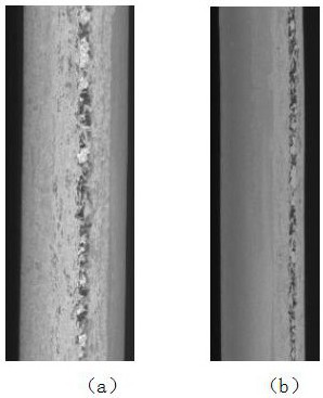 Bar rolling Haff surface oxidation black belt width measuring method based on image processing