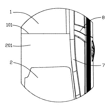 Automobile provided with backwards extending front windshield