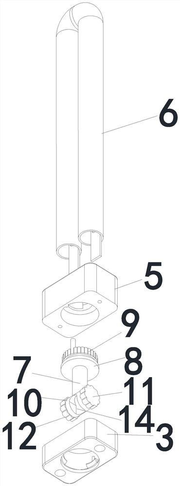 A combination lamp with variable direction and rotation and its realization method