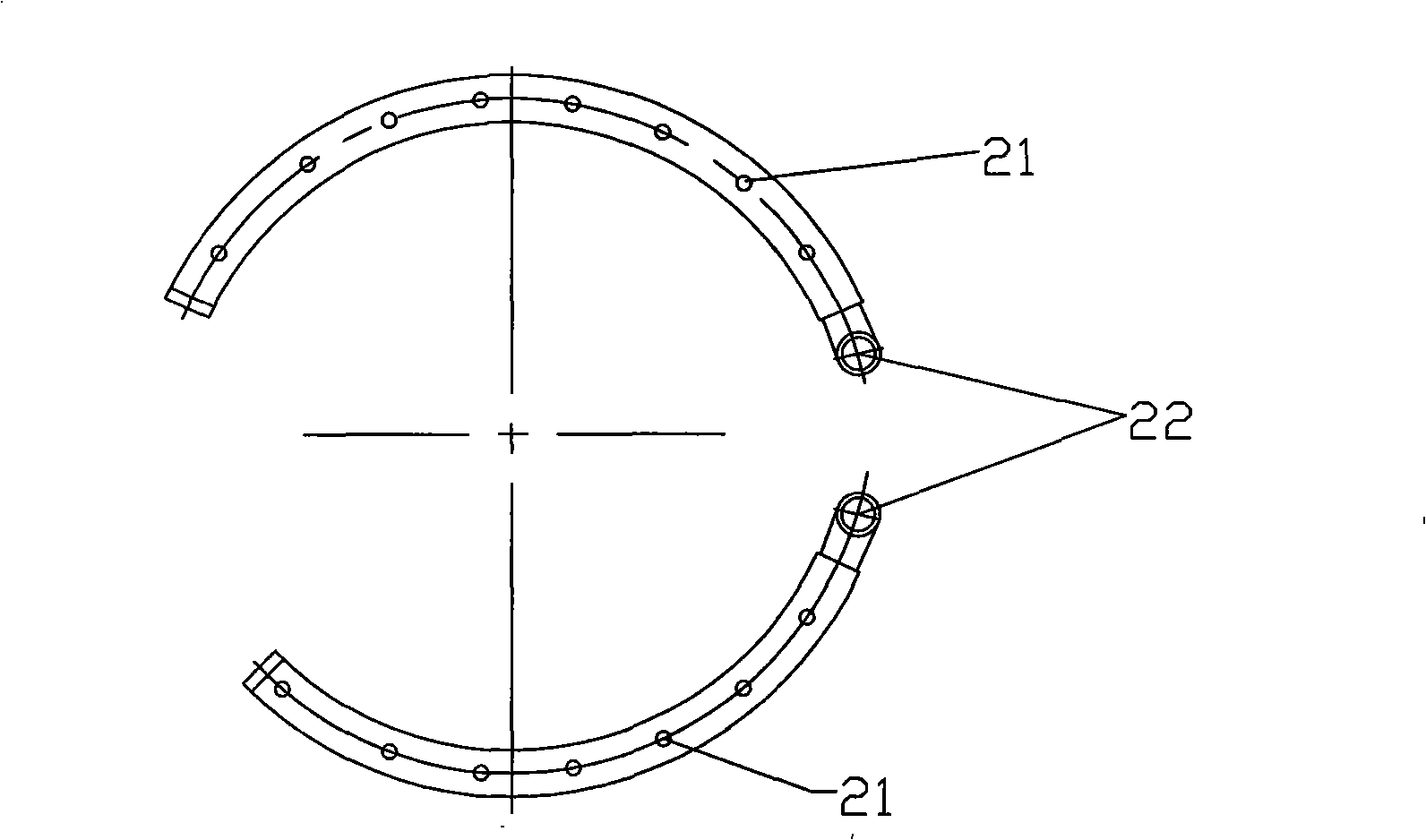 Novel rough coarse-grinding head cooling water supply facility