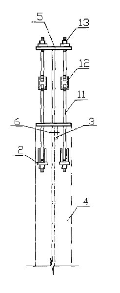 Steel structure connecting device applying prestress