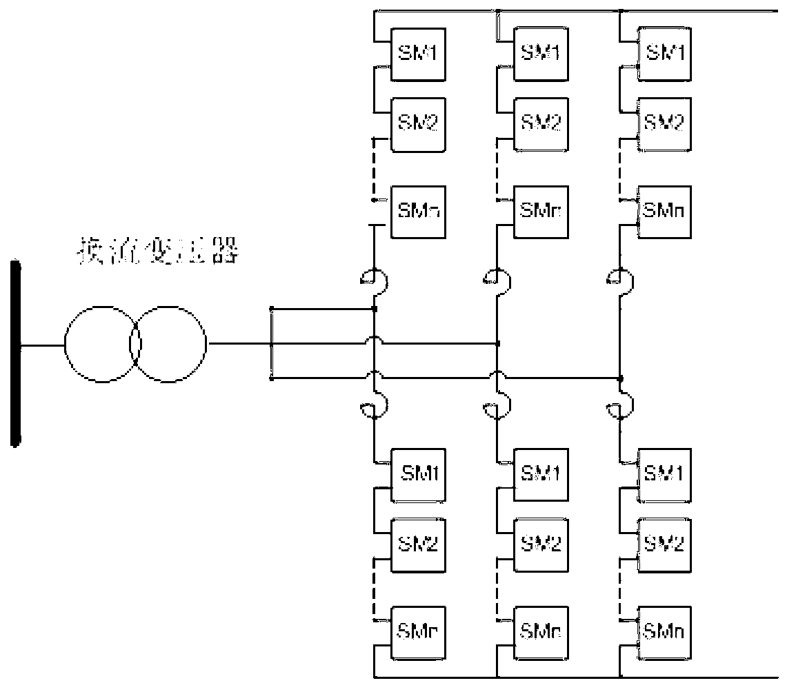 Tri-pole direct current transmission system topology structure based on modular multi-level converter (MMC)