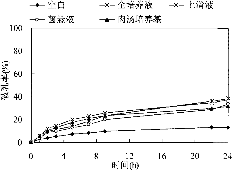 Rhodococcus sp., lipopeptid extra-cellular bio-demulsifier, preparation method and application thereof