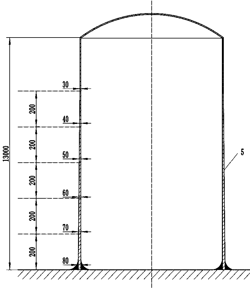 Preparation method for bamboo coiled composite vertical type storage tank