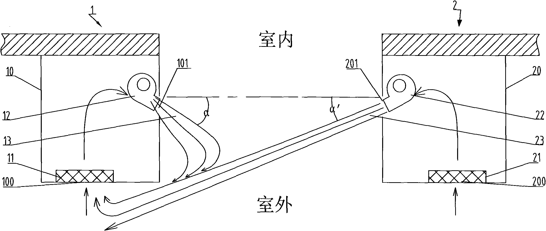 Method for forming air-isolated air curtain