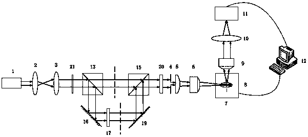 Optical sheet illumination microscopic method and device based on differential