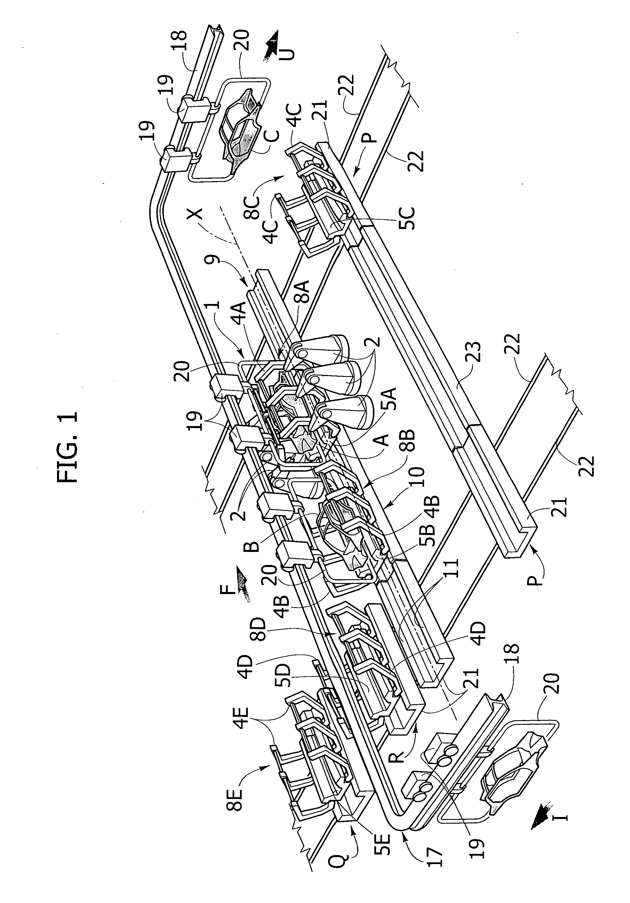 System for assembling, in particular by welding, structures made up of elements of pressed sheet metal, such as motor-vehicle bodies or subassemblies thereof