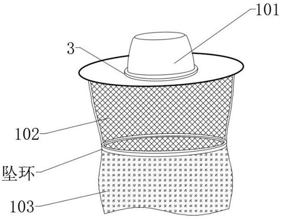 A sunshade fishing hat with replaceable mosquito repellent packs