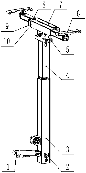 Self-adaptive temporary supporting device for anchor rod drill rig