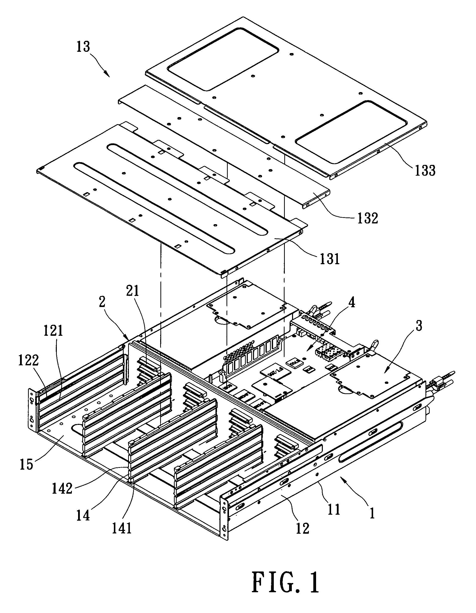 Storage system adapted for receiving a plurality of hard disk drives of different dimensions