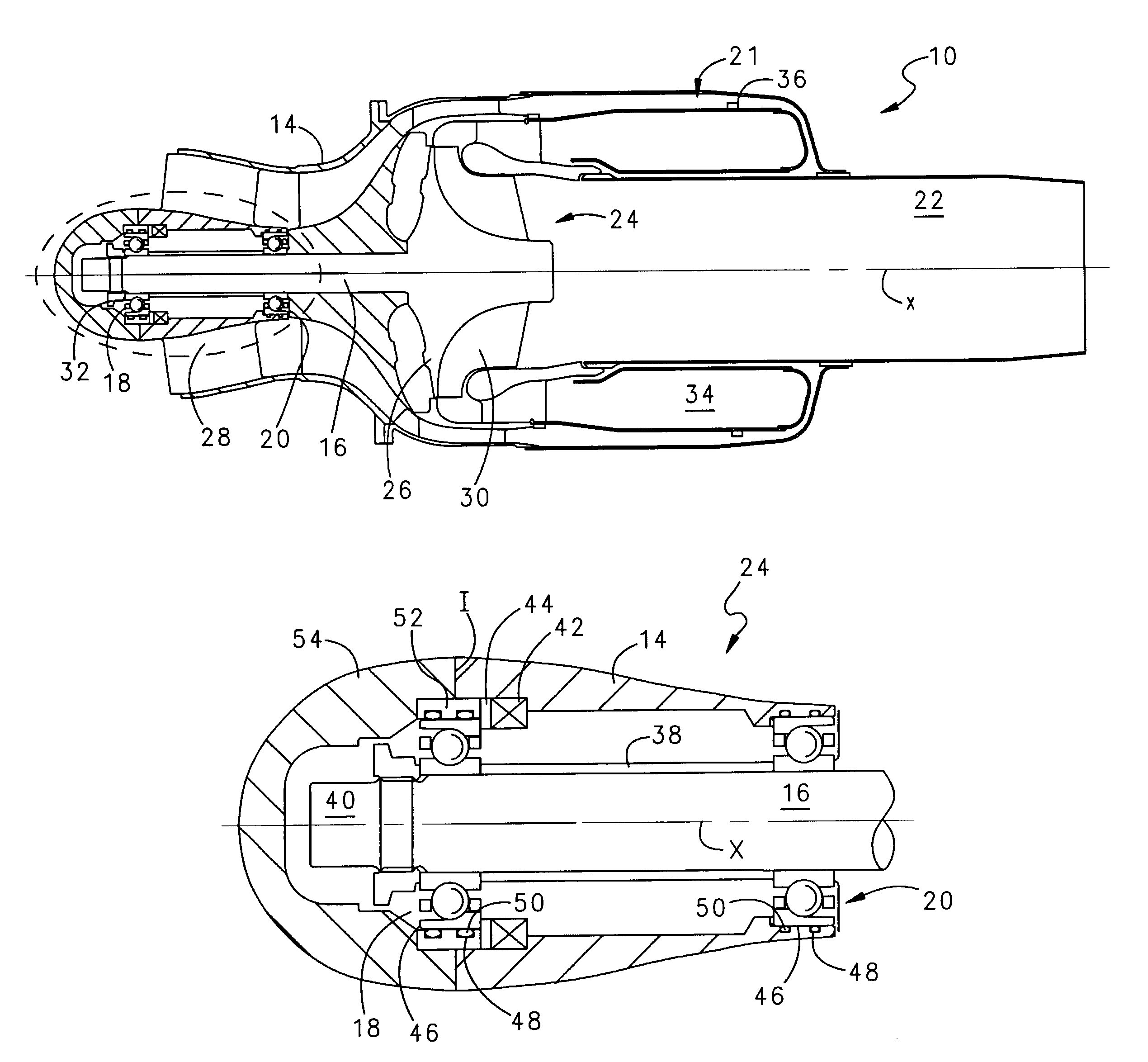 Damping system for an expendable gas turbine engine