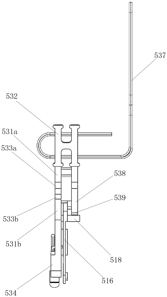 Composite swinging rod of overturn driving device