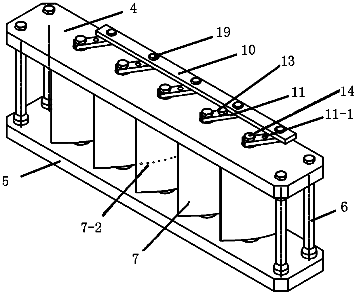 Plane cascade experimental device with variable mounting angle and experimental method