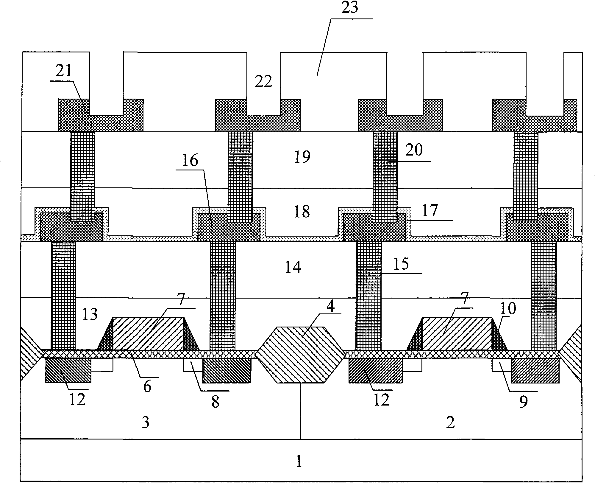 Metal oxide semiconductor (MOS) field effect transistor (FET) structure and preparation method thereof