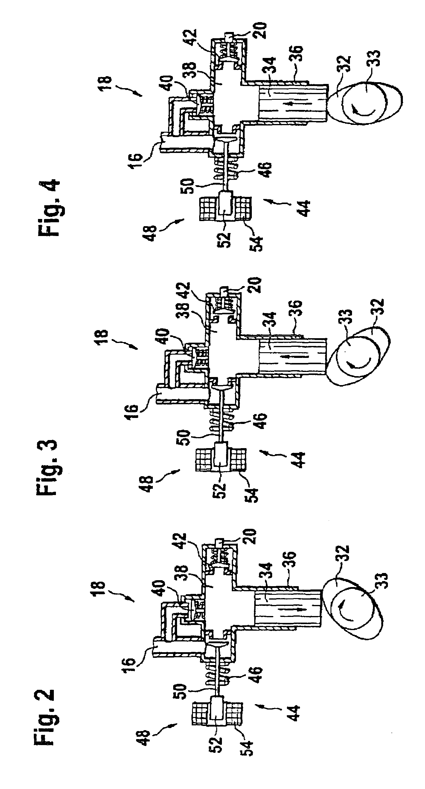 Two-point control of a high-pressure pump for direct-injecting gasoline engines