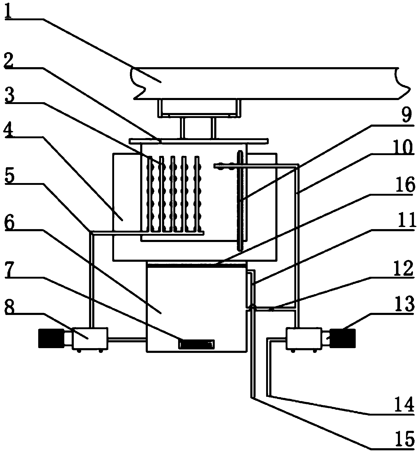 Negative polar plate needle-spraying counter-flow cleaning device in subsequent electrolysis working section of electrolytic zinc
