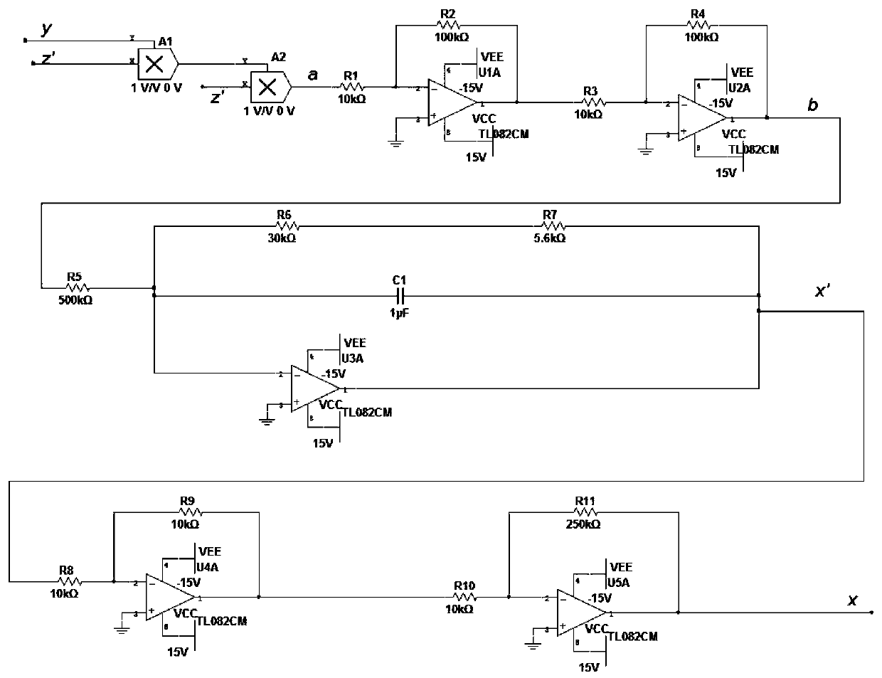 A Circuit of Integer Order Nonlinear Chaotic System