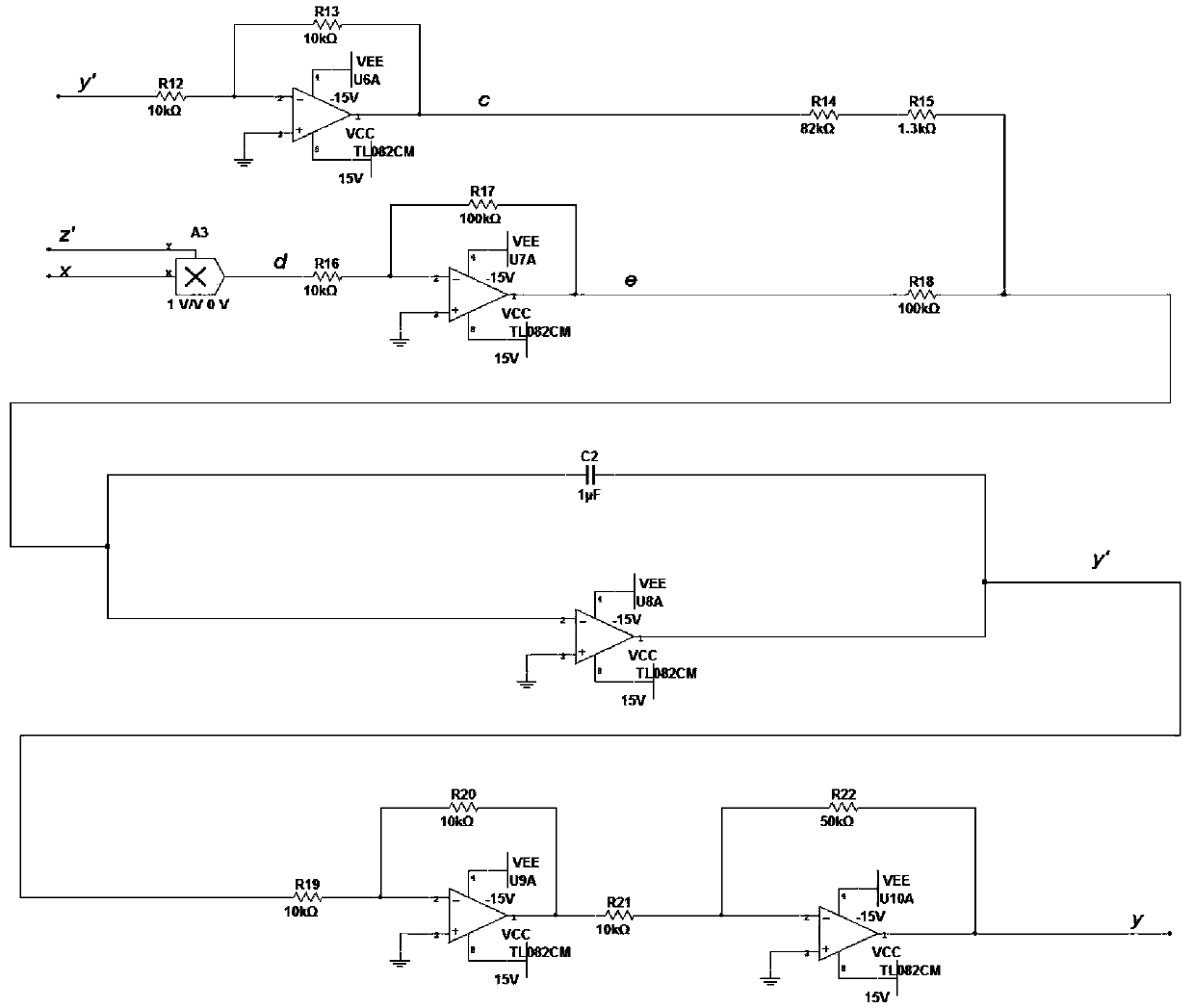 A Circuit of Integer Order Nonlinear Chaotic System