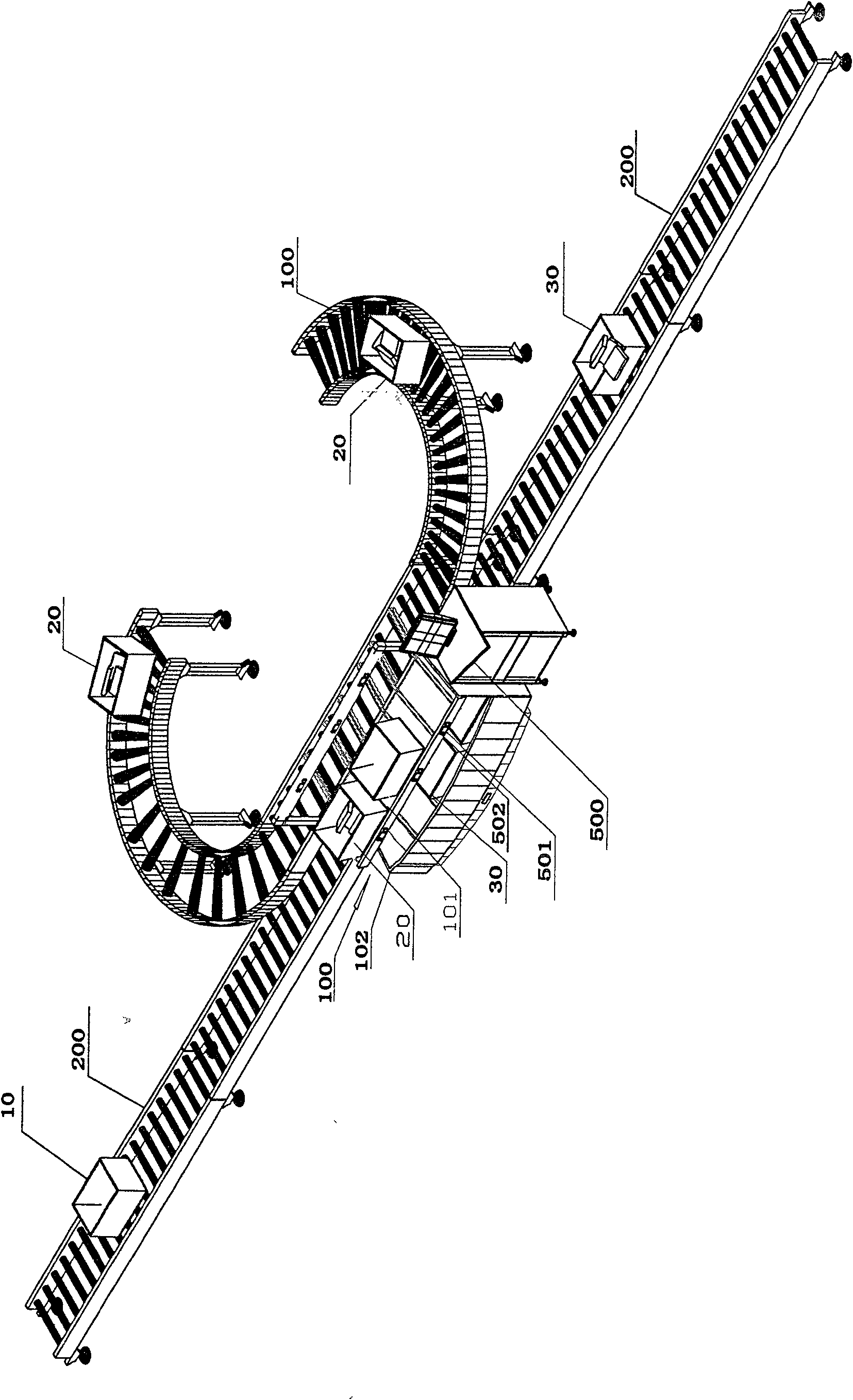 Multi-breed multi-order high-speed sorting table system and sorting method thereof