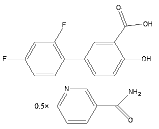 Eutectic of diflunisal and pyridine formamide compounds and preparation method thereof