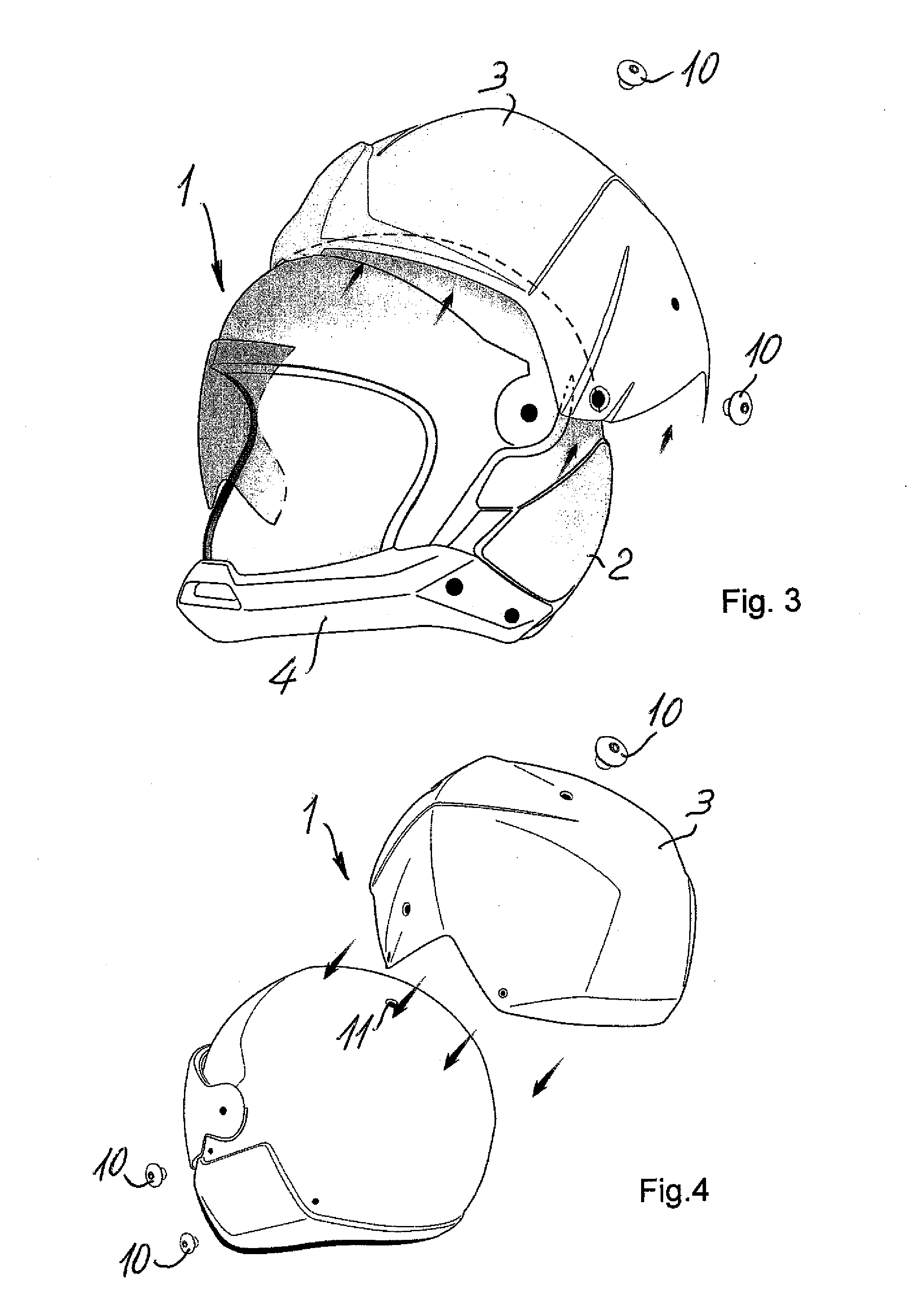 Modular protection helmet