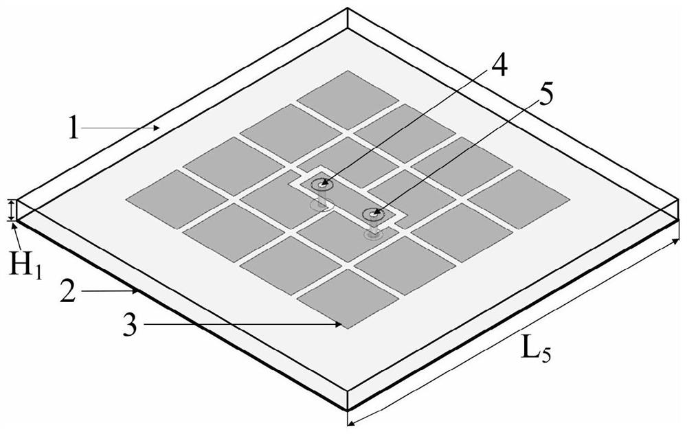 Metasurface antenna based on square semi-ring feed