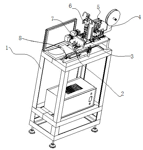 Fully automatic heat-sealing tape and reel packaging machine