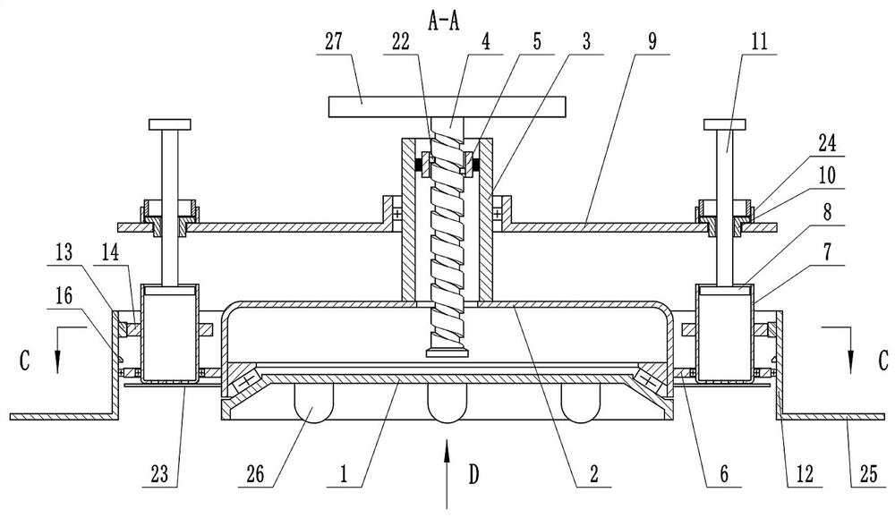 Paving device for pavement water seepage test sealing material