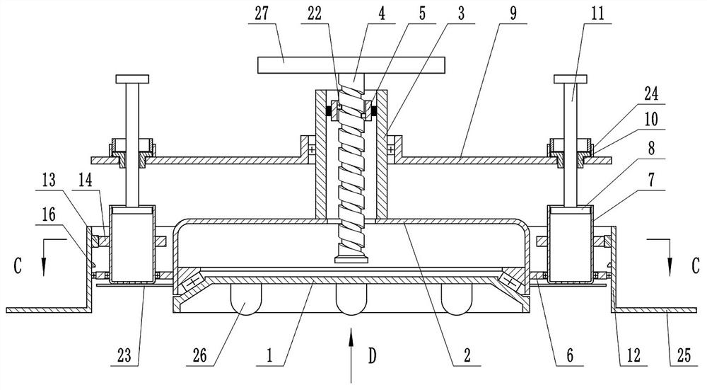 Paving device for pavement water seepage test sealing material