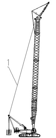 Method for lowering gravity center of crane arm support