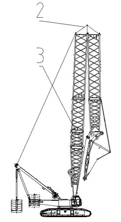 Method for lowering gravity center of crane arm support