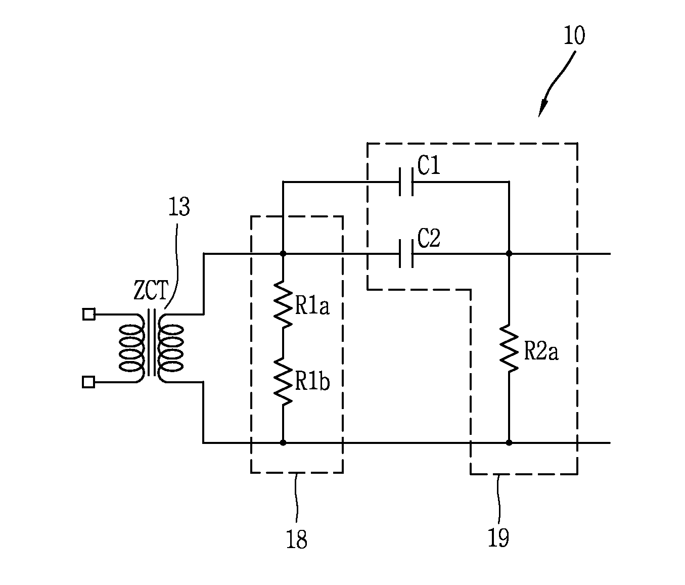 Neutral pole current transformer module for circuit breaker and neutral pole current detecting apparatus for circuit breaker