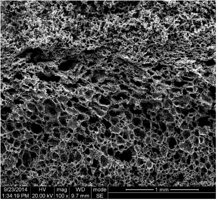 Porous polyurethane film used for artificial skin and having gradient porous structure and preparation method of porous polyurethane