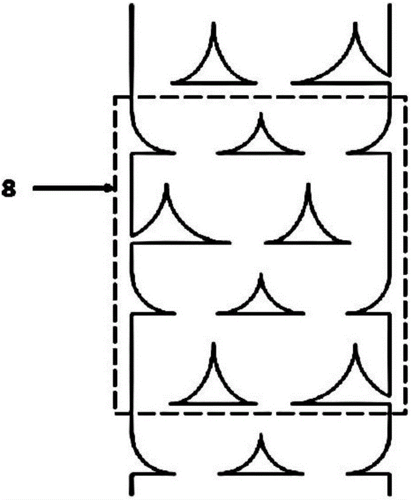 High concentration gradient microfluidic mixing chip with jet flow damaging function