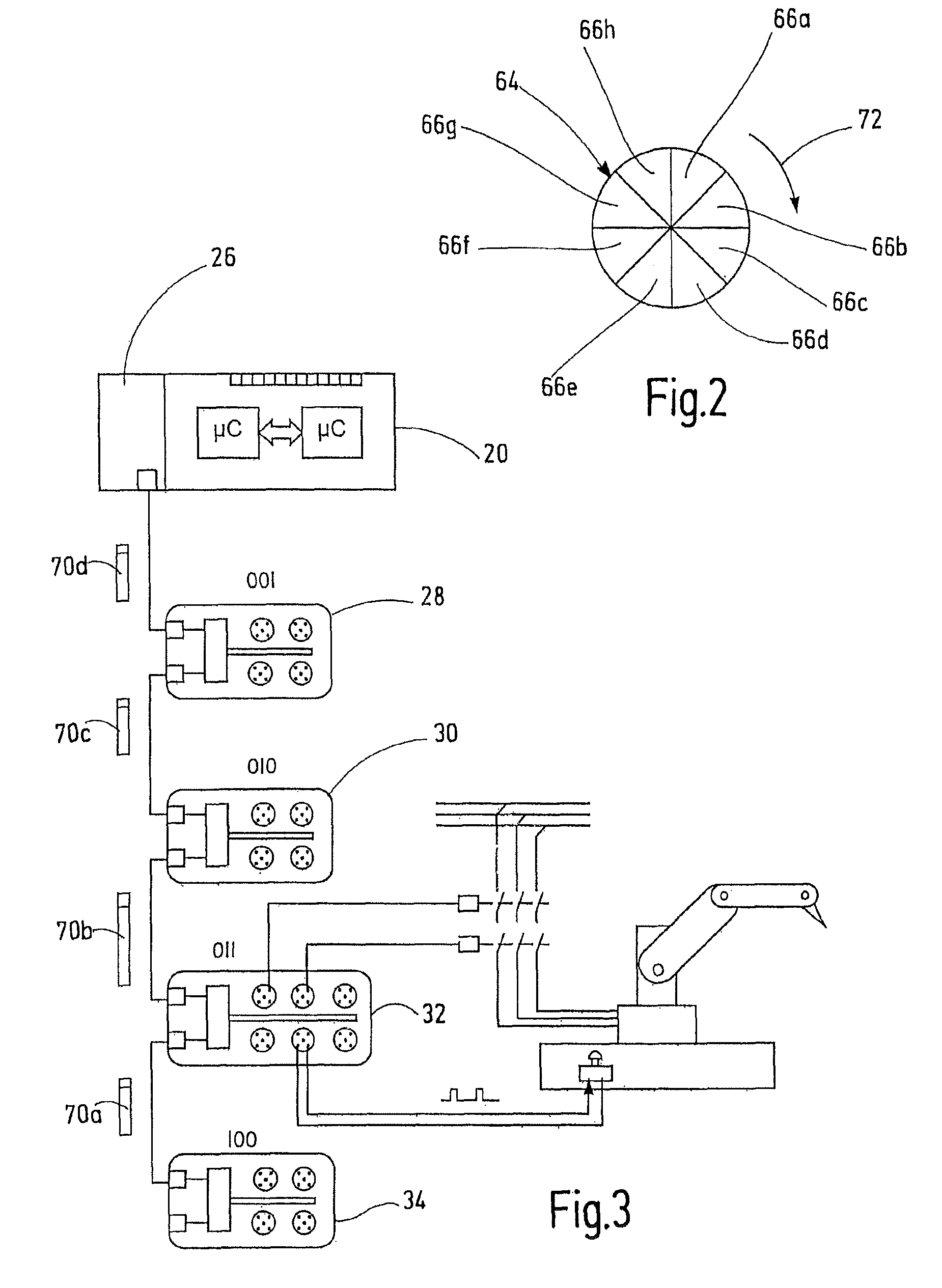 Method and apparatus for transmitting data in an automated control system