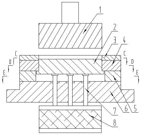 Shielding box cover folding die