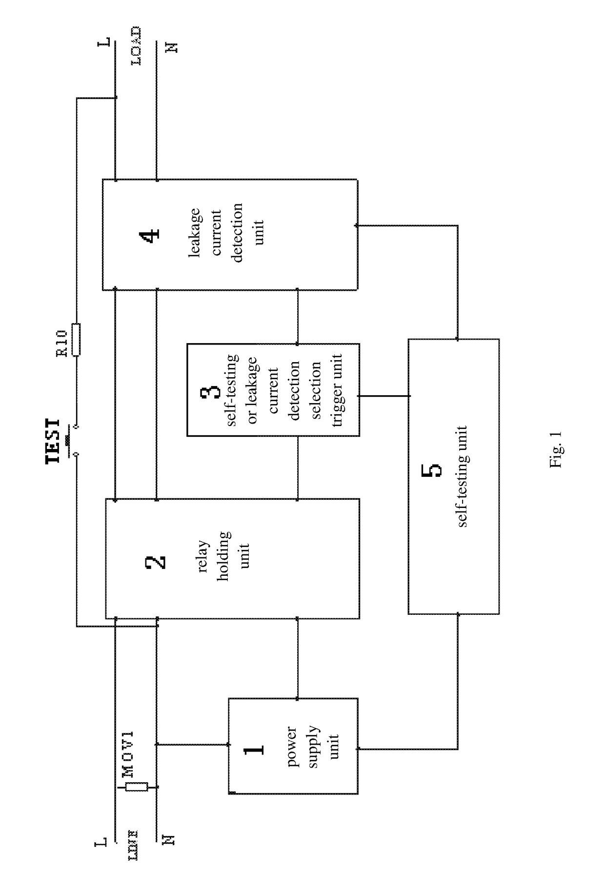 Leakage current detection device for appliances