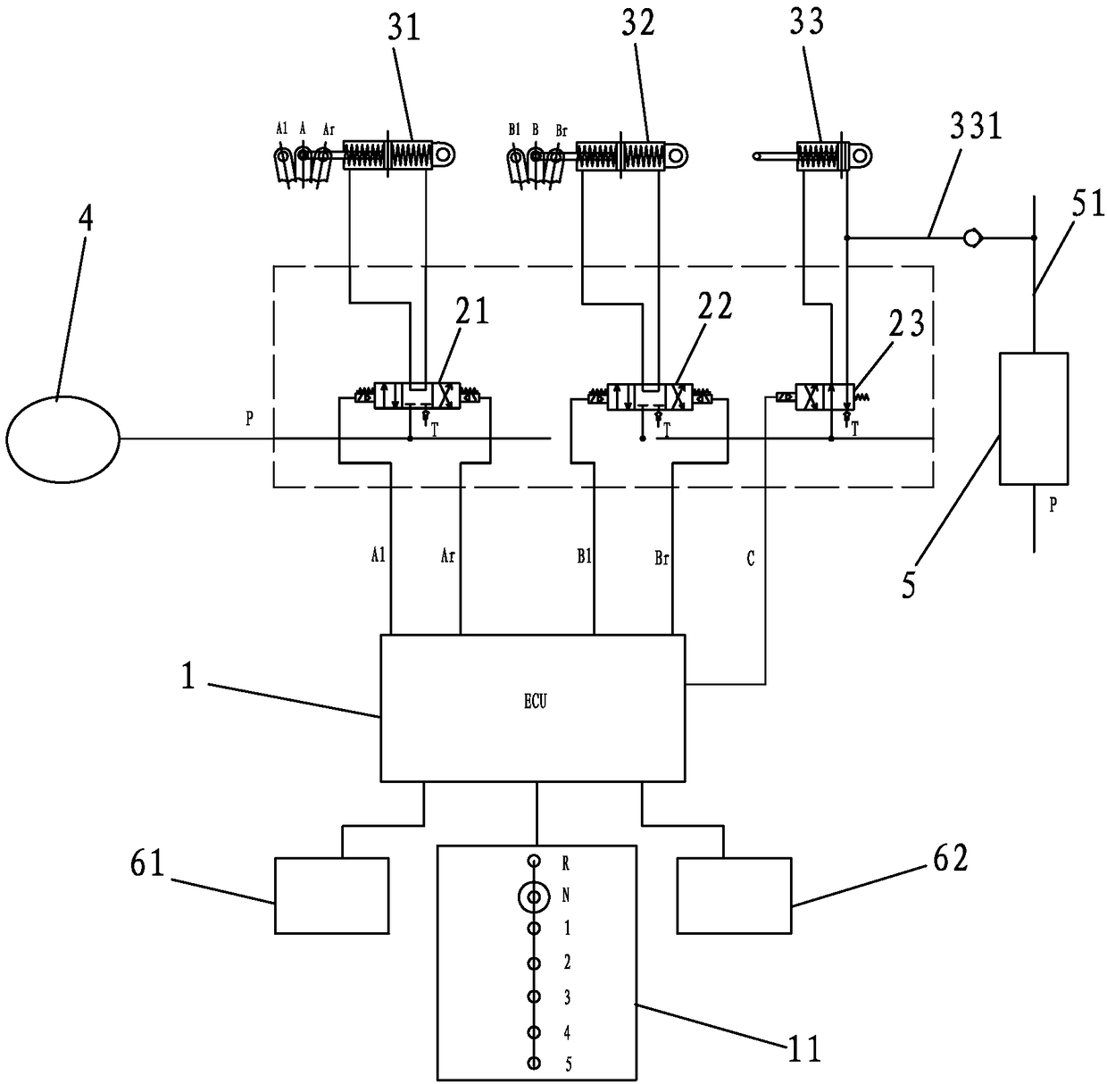 Wheeled Mechanical Walking Excavator Automatic Shifting Mechanism