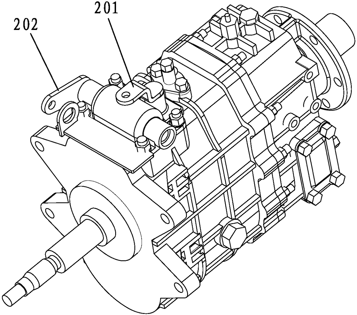 Wheeled Mechanical Walking Excavator Automatic Shifting Mechanism