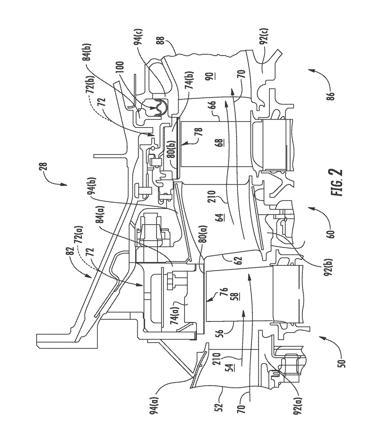 Advanced stationary sealing concepts for axial retention of ceramic matrix composite shrouds