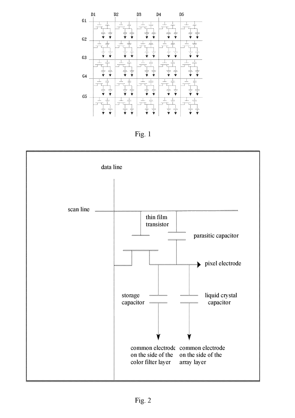 Method and device for decreasing leakage current of in-cell touch liquid crystal panel