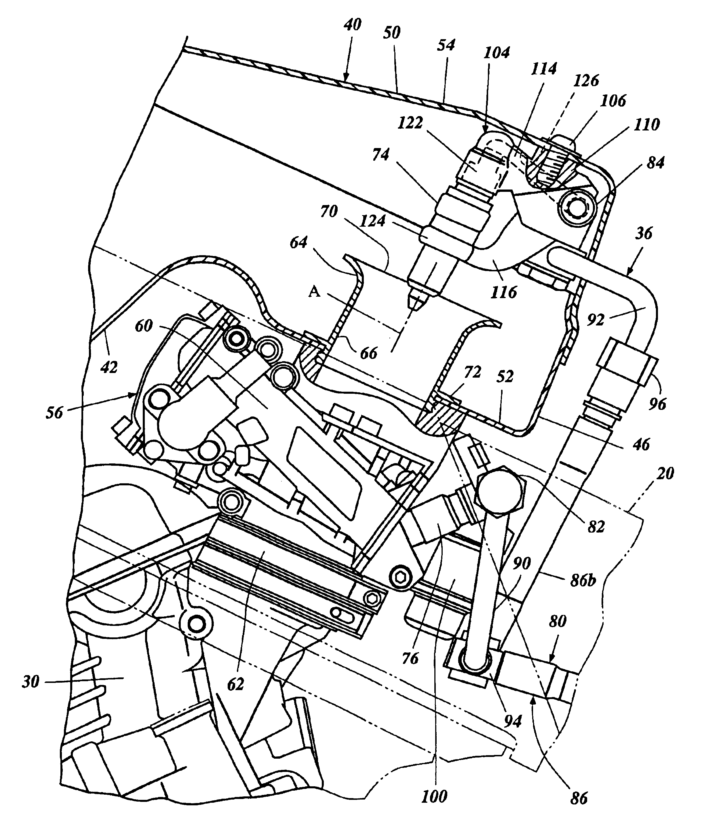 Fuel supply arrangement for a motorcycle engine
